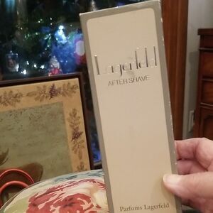 Karl Lagerfeld After Shave - Cream and Gray Box!!! Like New!  Full Bottle!!!